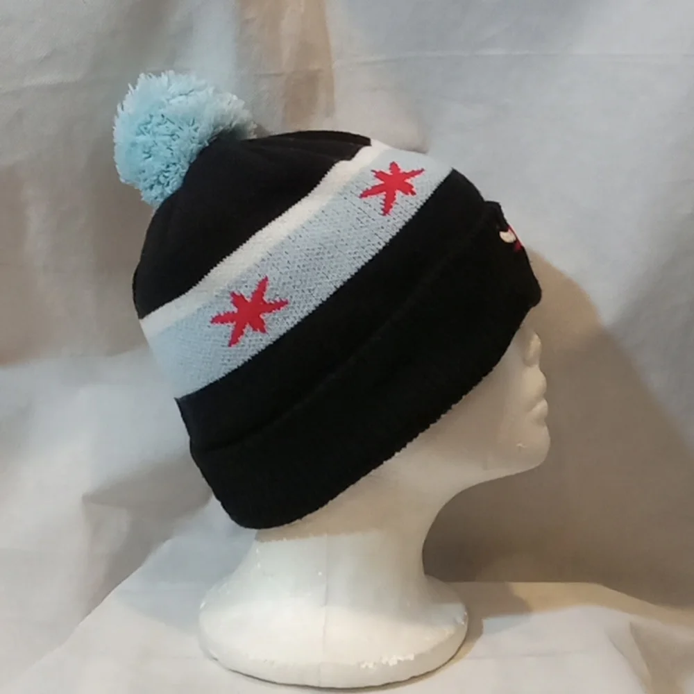 Adidas NBA Chicago Bulls Pompom Beanie Hat
